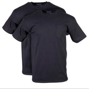 Gildan Men Workwear Short Sleeve Pocket Tee 2 Pack